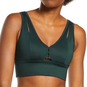 Alo Dark Green Bra Top / XS